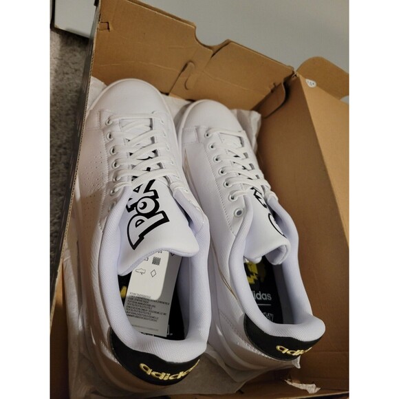 Adidas Advantage x Pokemon Cloud White Men's 10.5 Pikachu Lightning NWT and Box - Picture 3 of 16